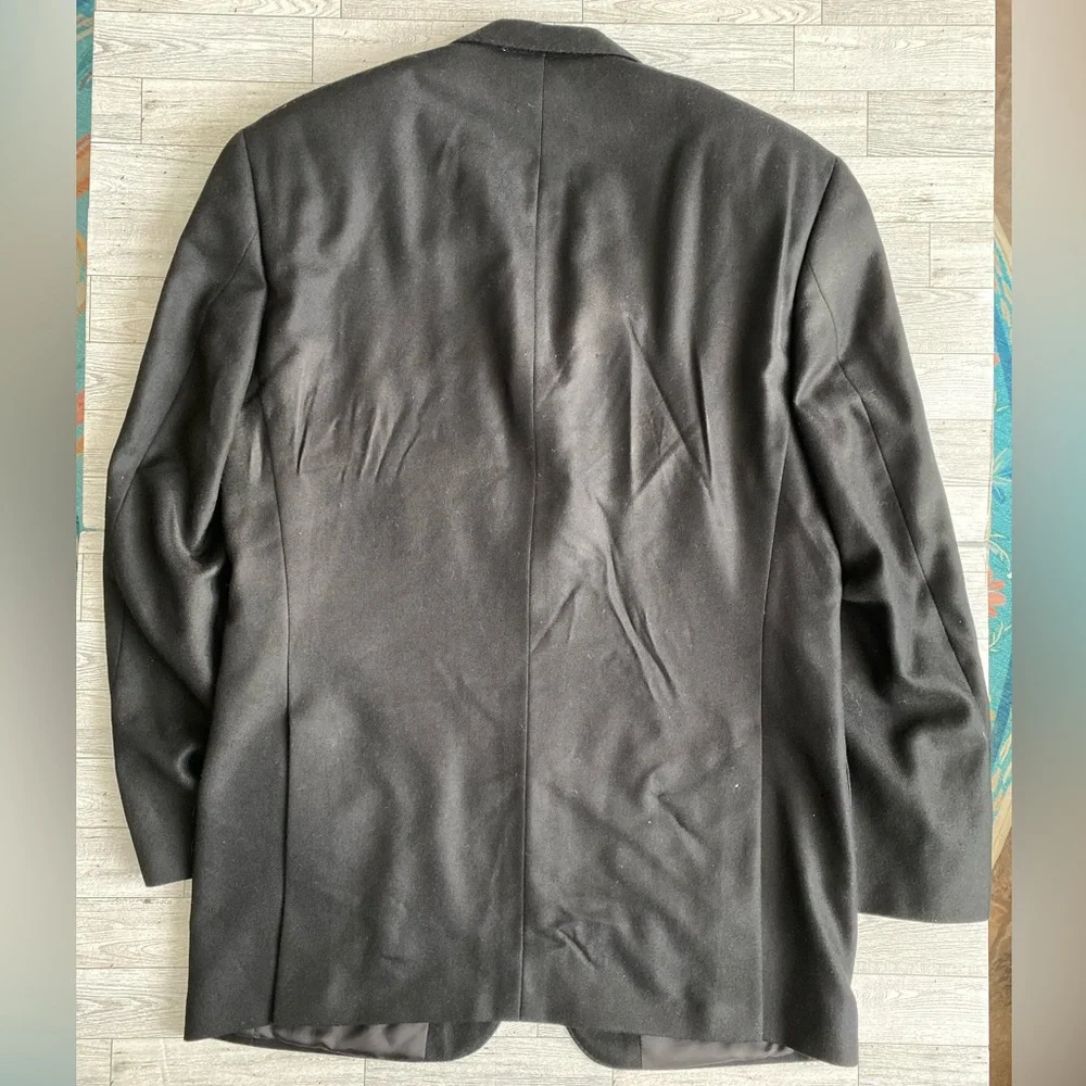Black John W. Nordstrom Loro Piana 100%‎ Cashmere Blazer Jacket Size 40